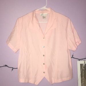 Pink Button Up Blouse